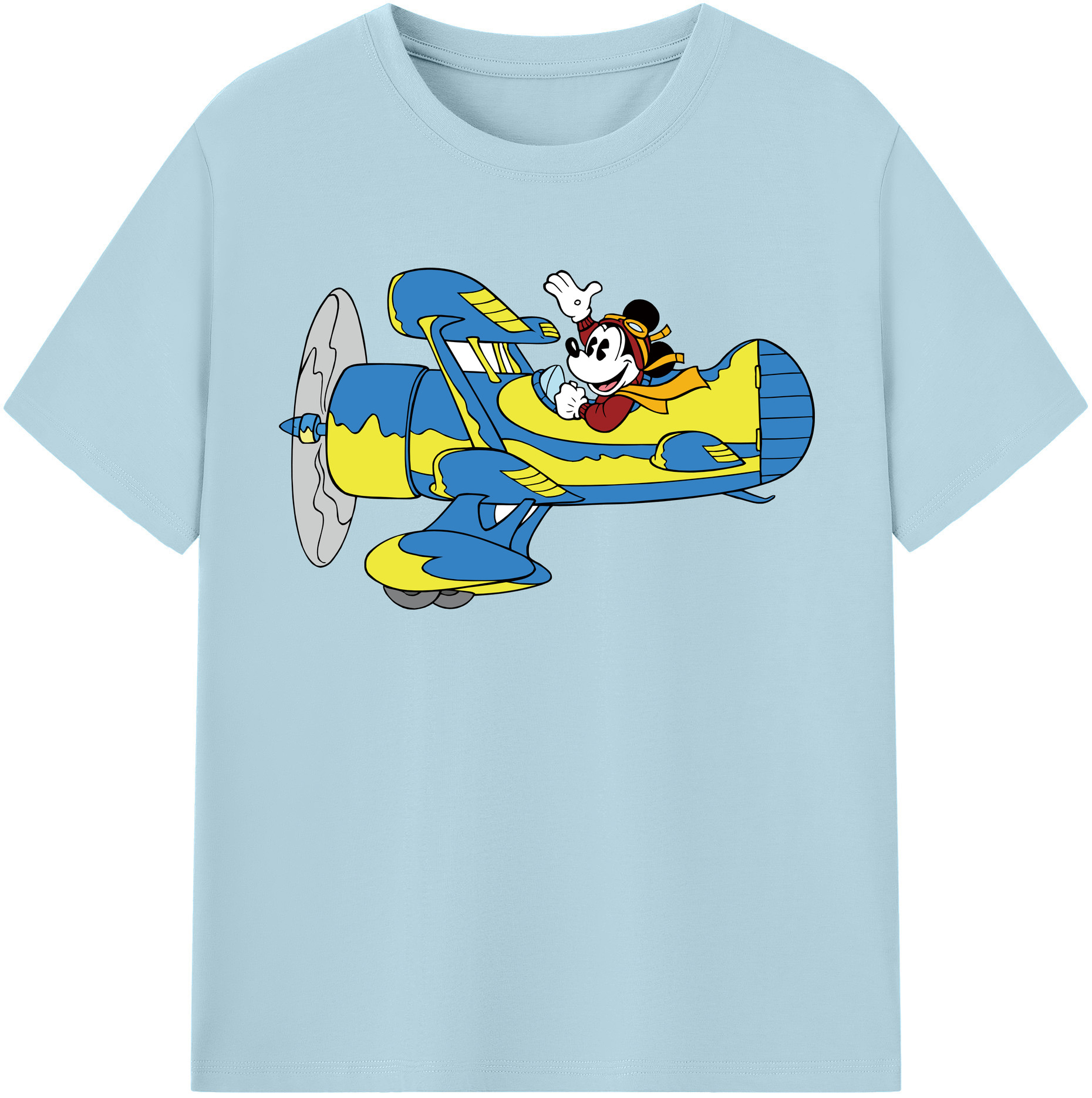 （画像用） ミッキーマウス Mickey Mouse 綿100％半袖Tシャツ（フロントプリント）
